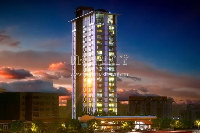 Nlive Bahcesehir building at night