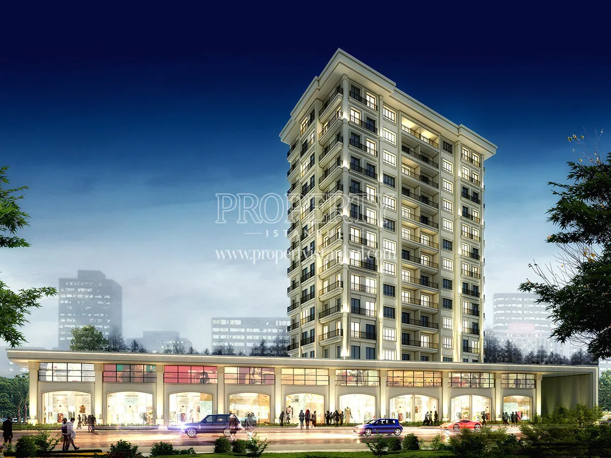 Nota Residence building with the shopping center