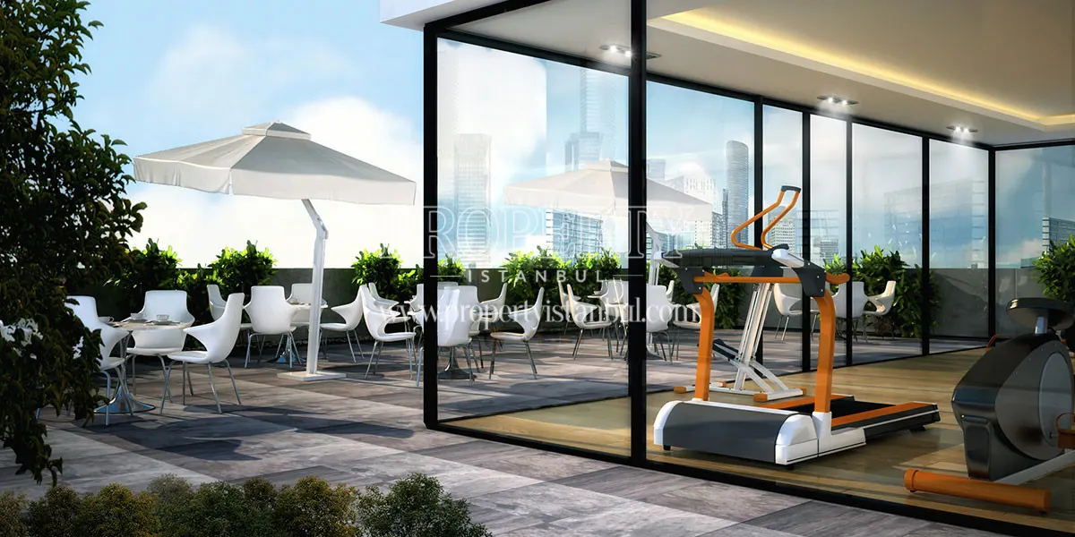 The cafe in the fitness center in Nota Residence