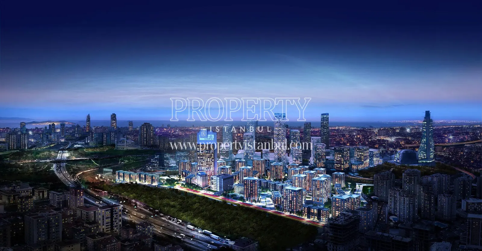 The perspective view of Sinpas Finans Sehir project