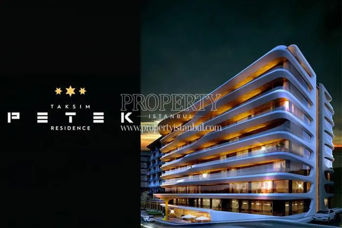 Taksim Petek Residence building at night