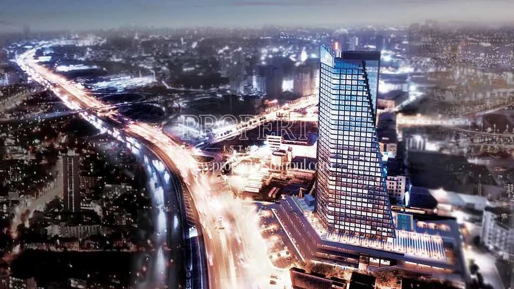 Terrace Lotus tower at night