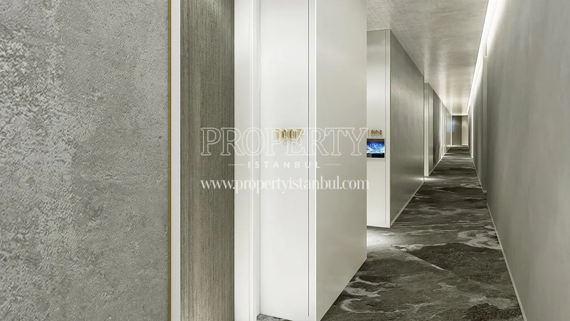 The corridor of the Wanda Vista building
