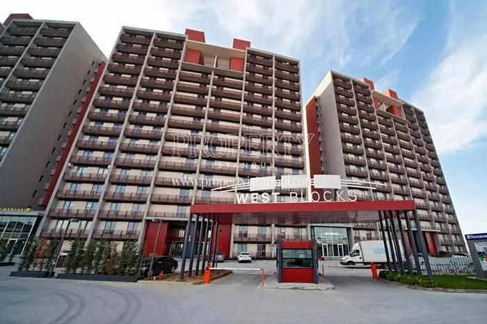 The entrance of the West Blocks compound