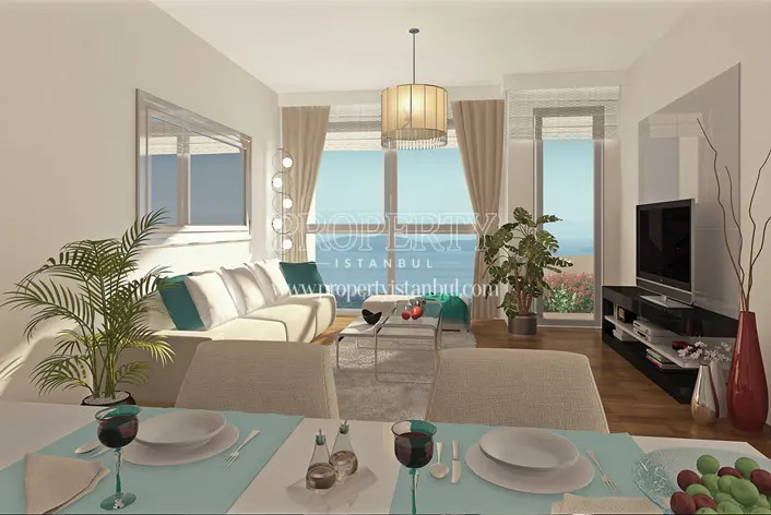 A living room in Agaoglu Skytowers