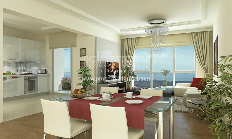 A living room in Agaoglu Skytowers