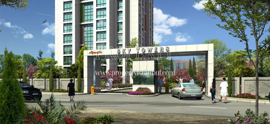 The entrance of the Agaoglu Skytowers site