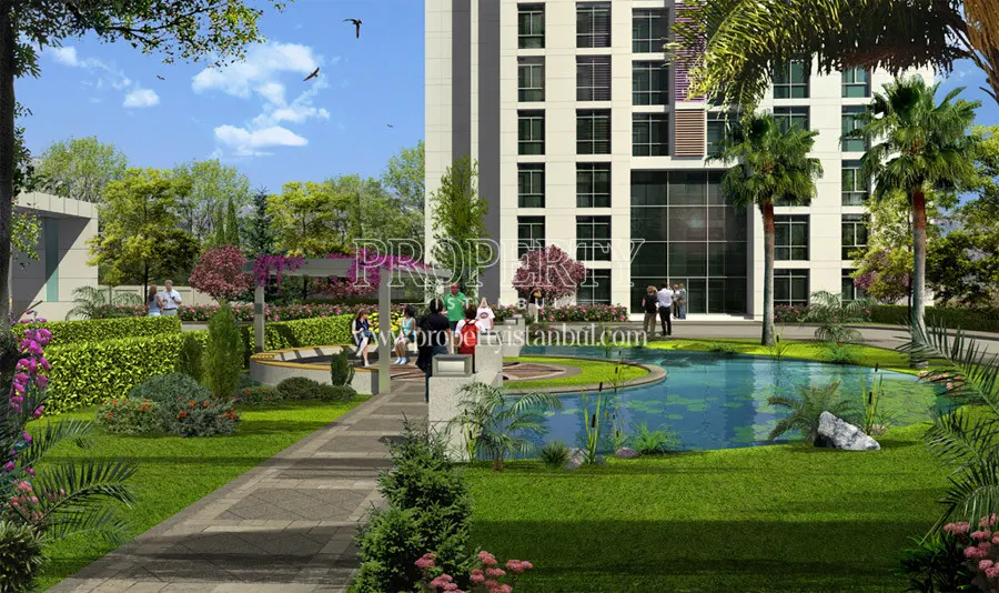 Agaoglu Skytowers landscaped area