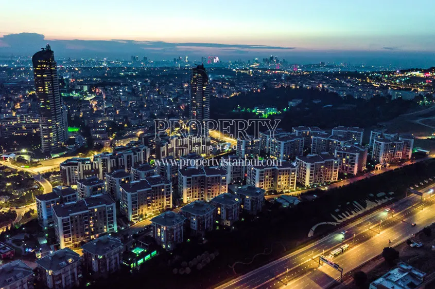 Almondhill compound at night