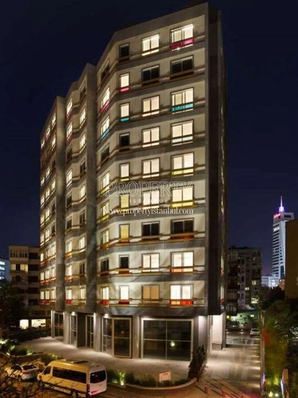 Armoni Residences building at night