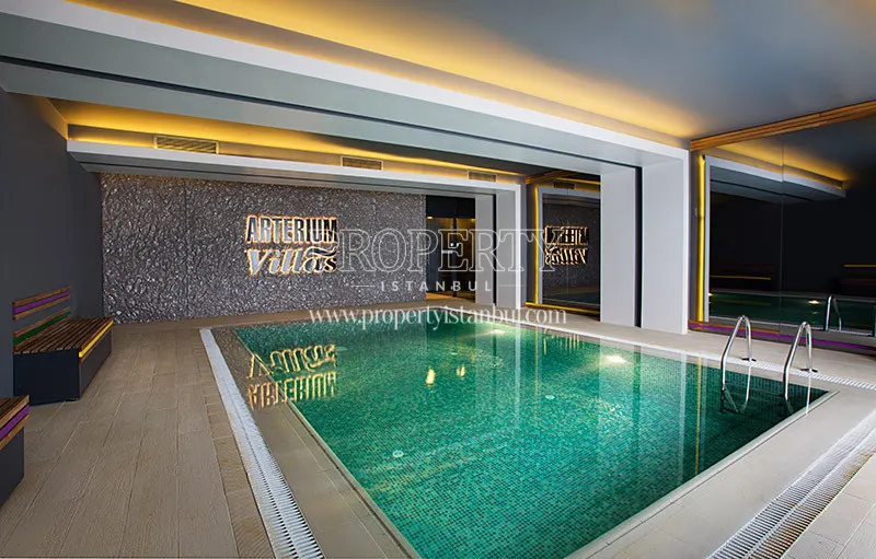The indoor swimming pool in Arterium Villas
