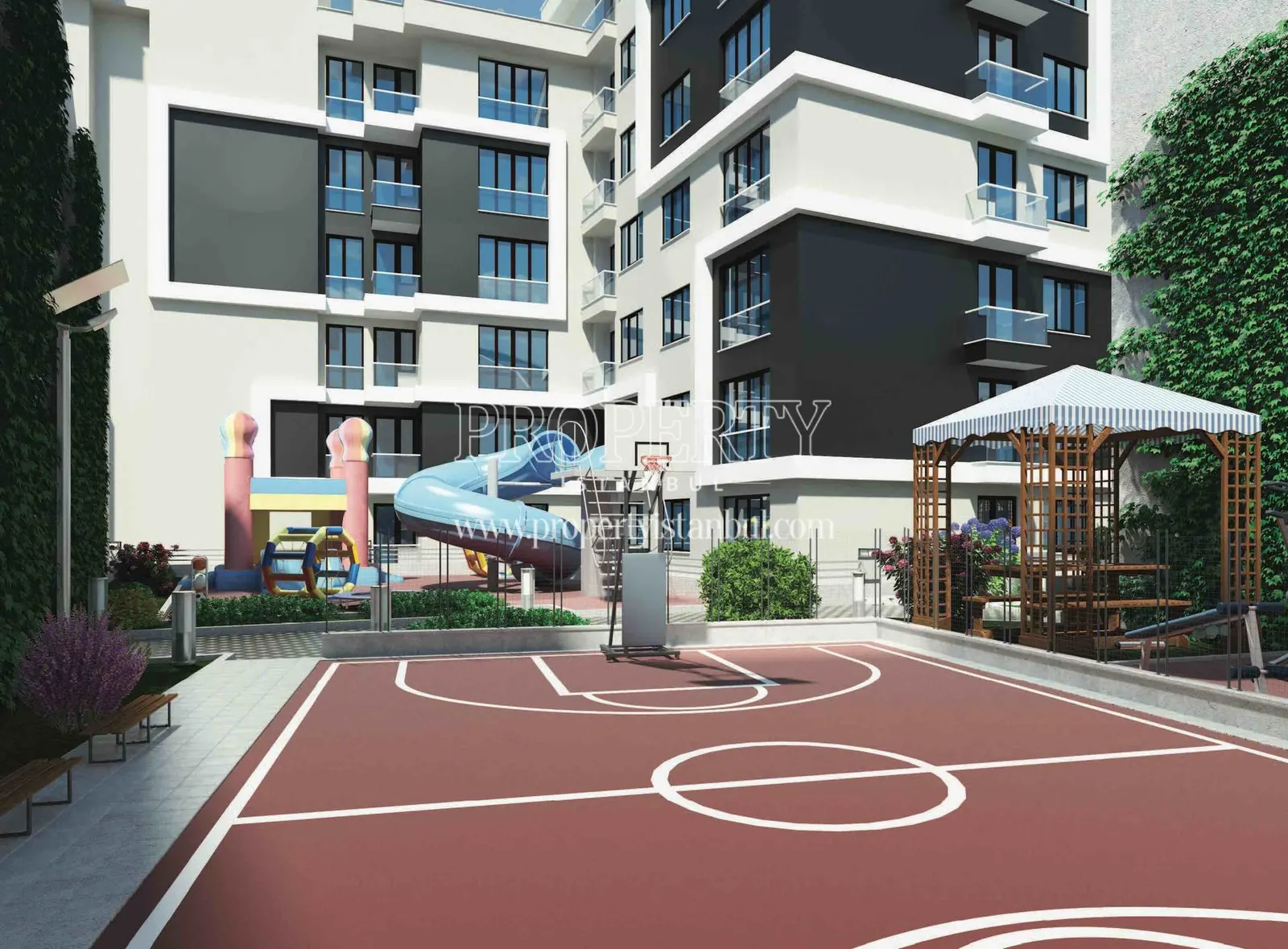Basketball field in Beyoglu Evleri Guzeltepe