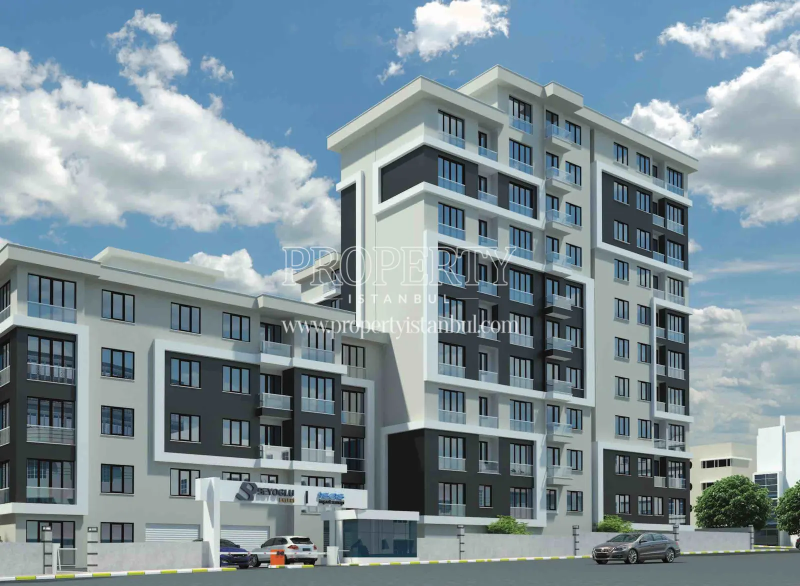 The front side of the Beyoglu Evleri Guzeltepe project