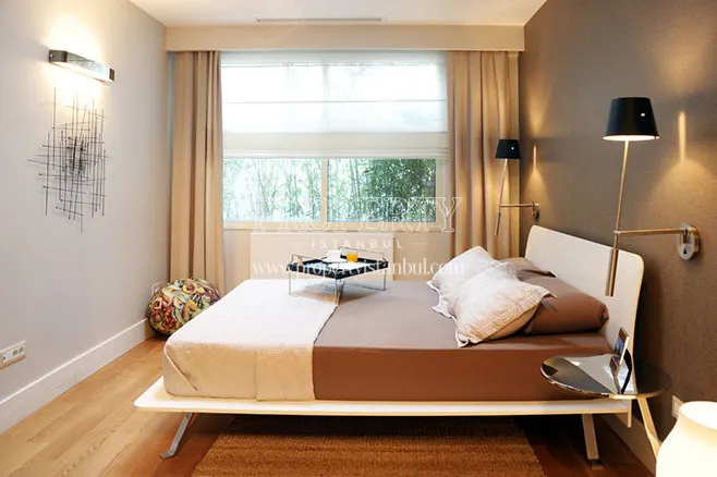 The bedroom of the Bomonti Apartman project
