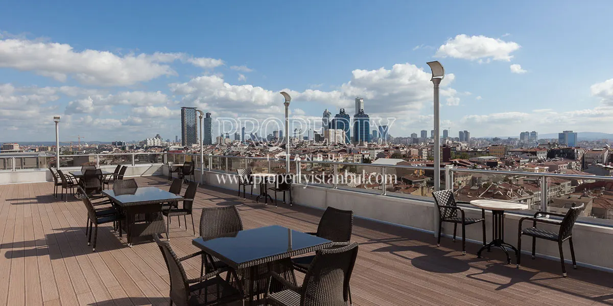 The cafe on the top floor in Elysium Fantastic Bomonti
