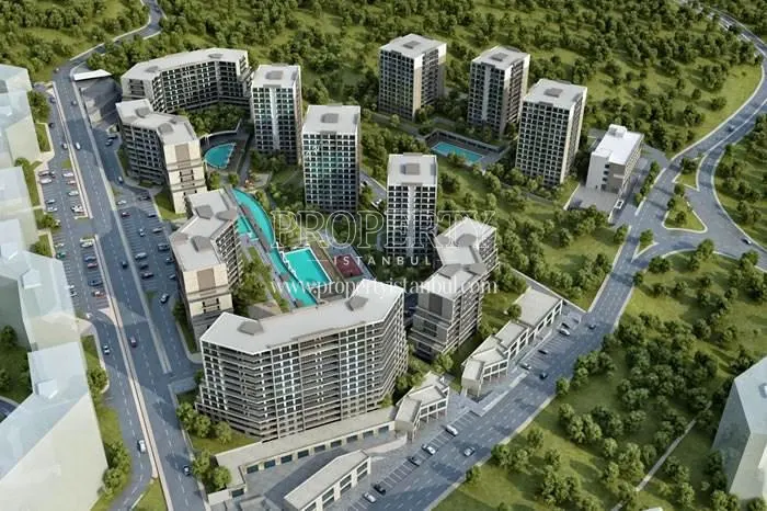The panoramic view of the Evora Istanbul project