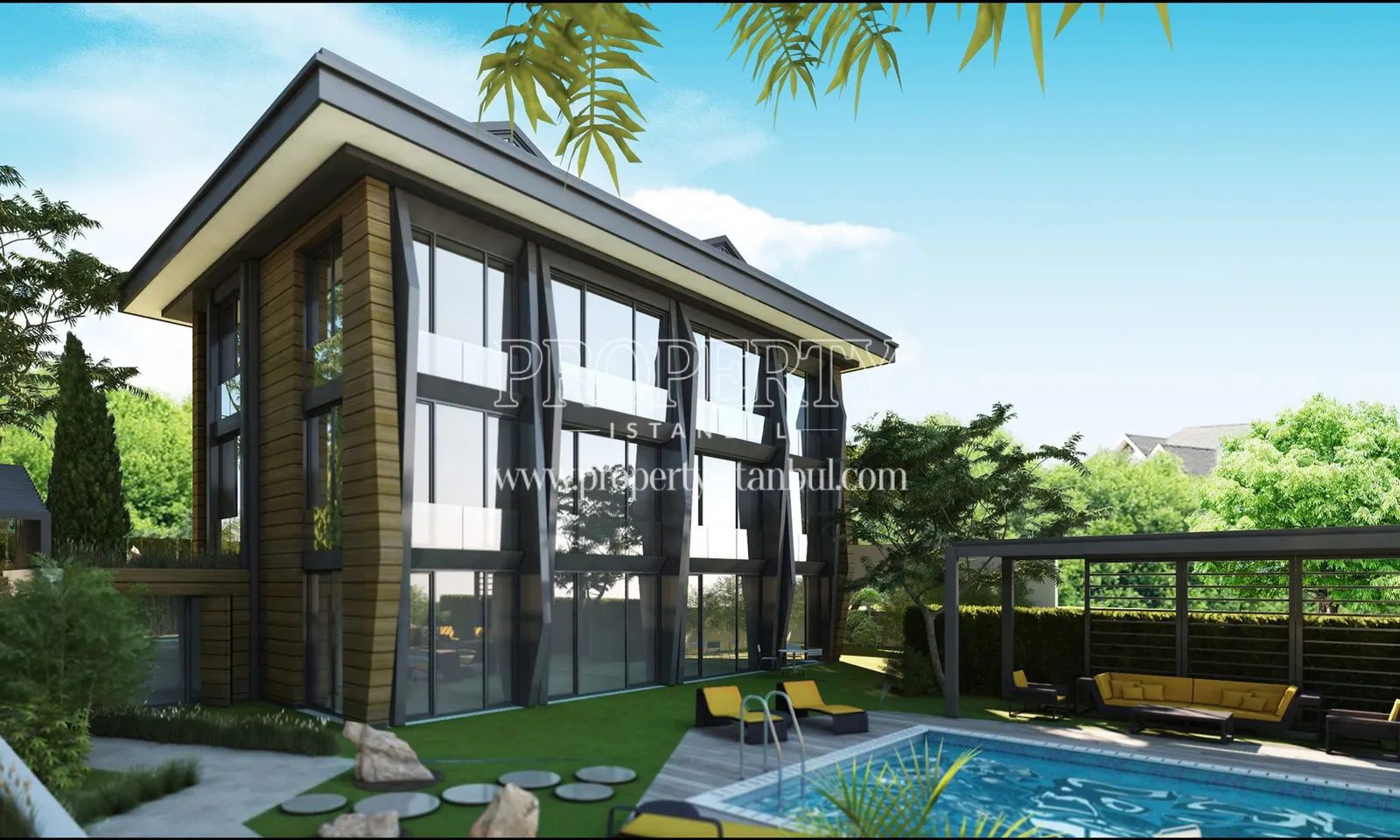 The outdoor swimming pool in Iroko Konaklari