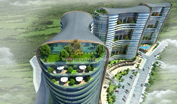 Green terrace of the Kentplus Kadikoy project