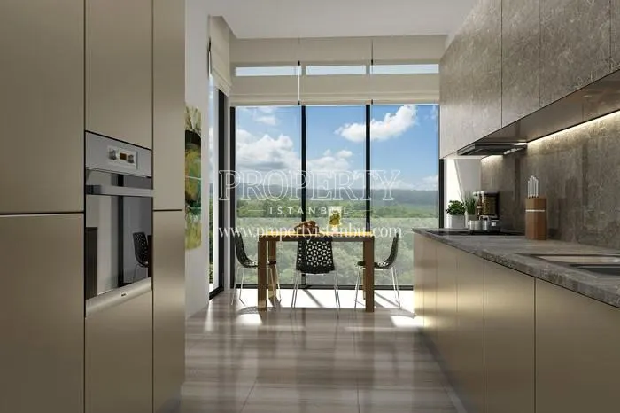 A kitchen in Mesa Orman Cubuklu