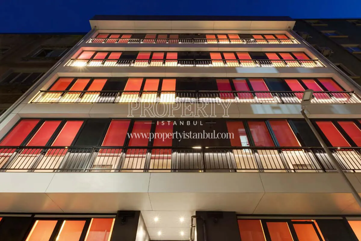 Mika Studios building at night