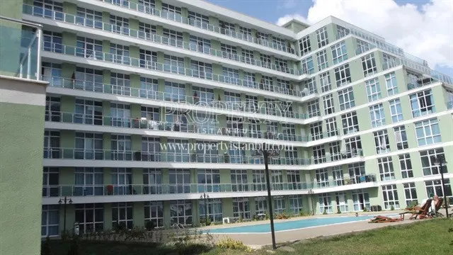 Minipoint building with the swimming pool