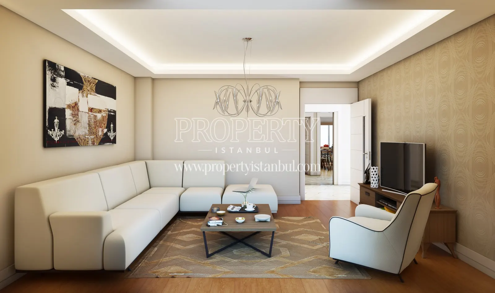A living room in Modern City