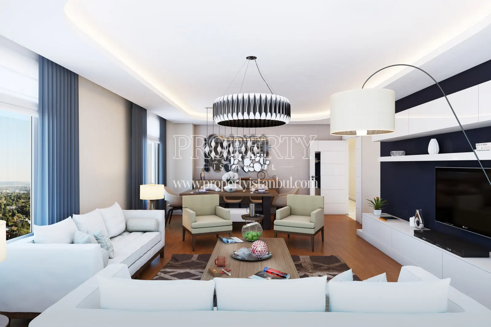 A living room in Modern City