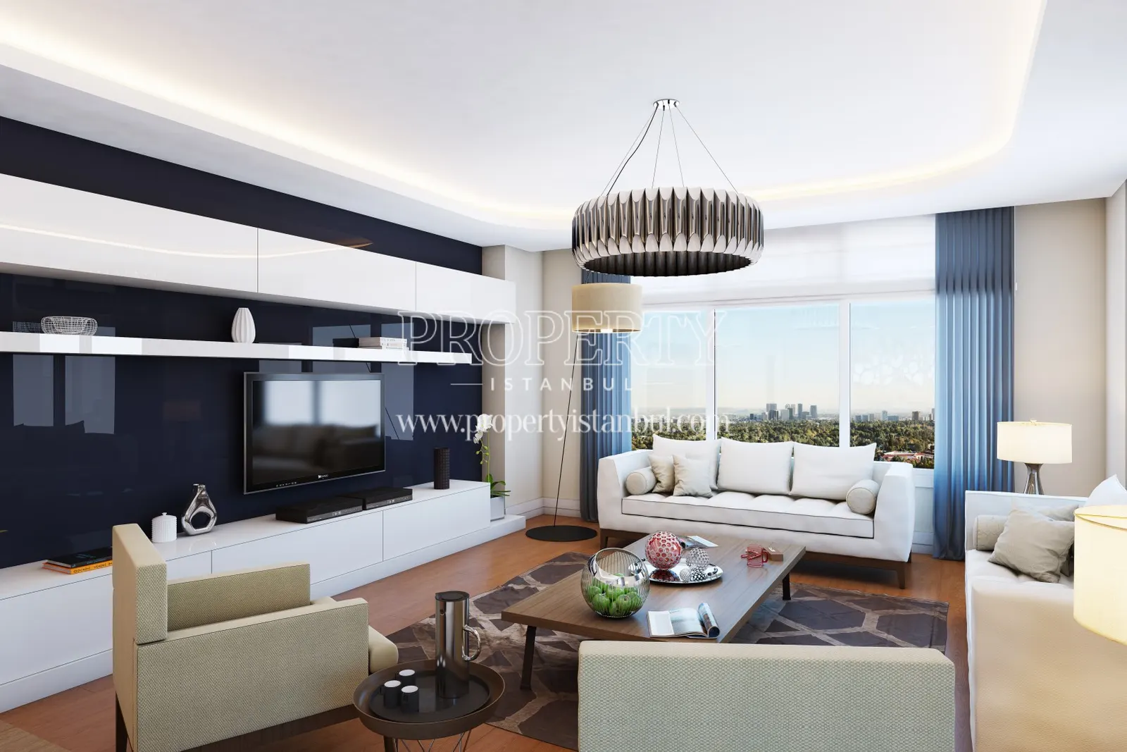 A living room in Modern City