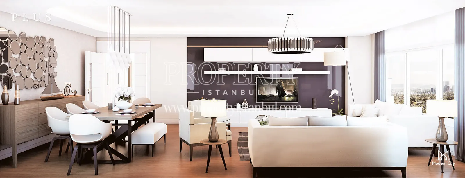 A living room in Modern City