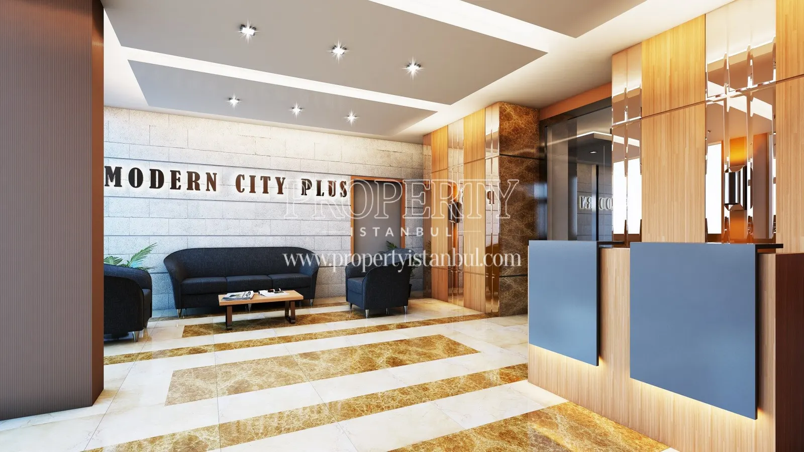 The lobby of Modern City