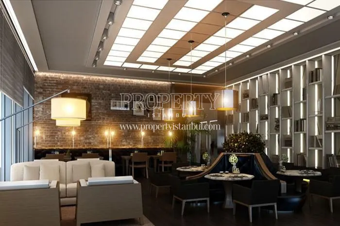 The cafe in the Monumento Kartal tower