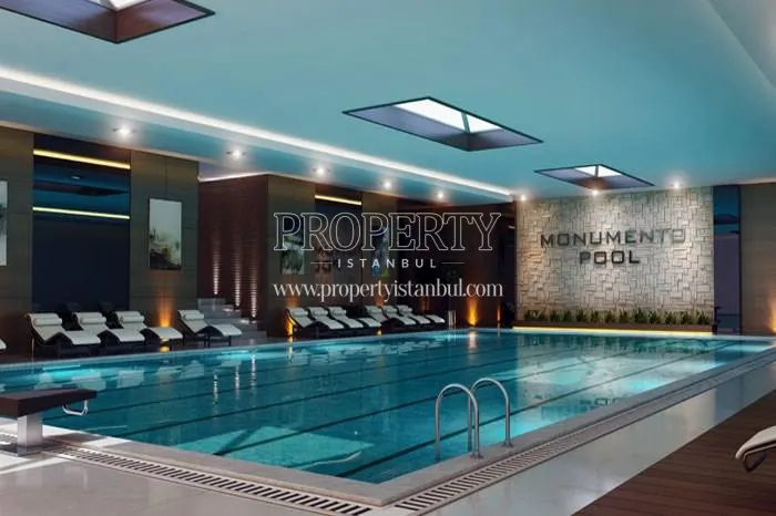 Indoor swimming pool in the Monumento Kartal tower