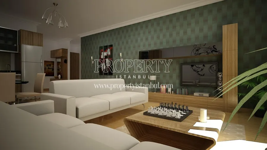 The living room in Mor Residence