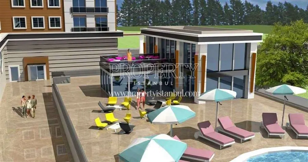 The swimming pool of Nefes Residence