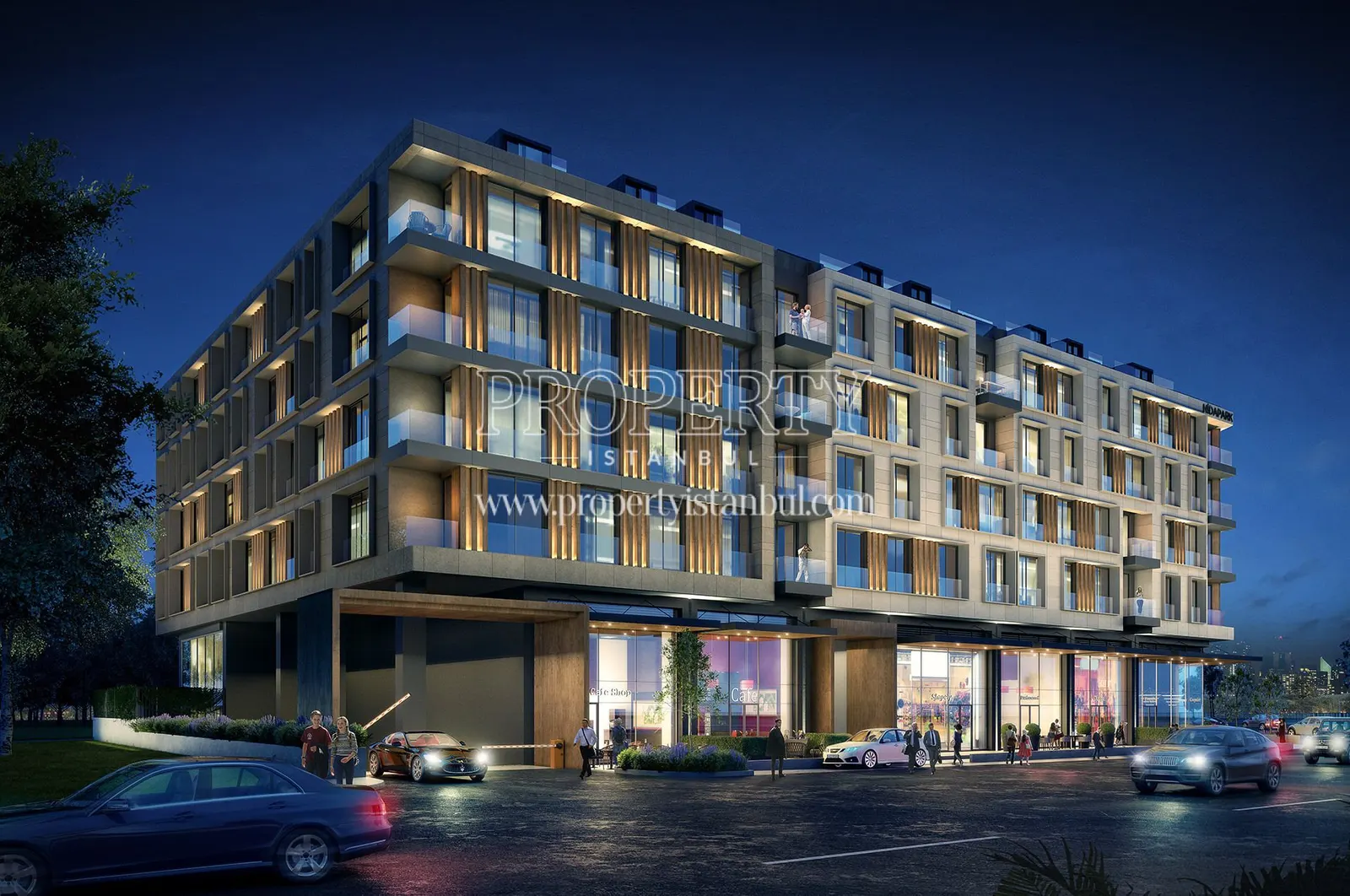 Nidapark Ayyildiz building at night