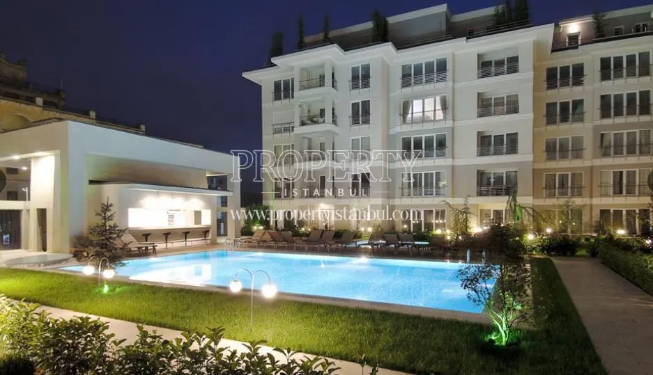 Saban Residence at night