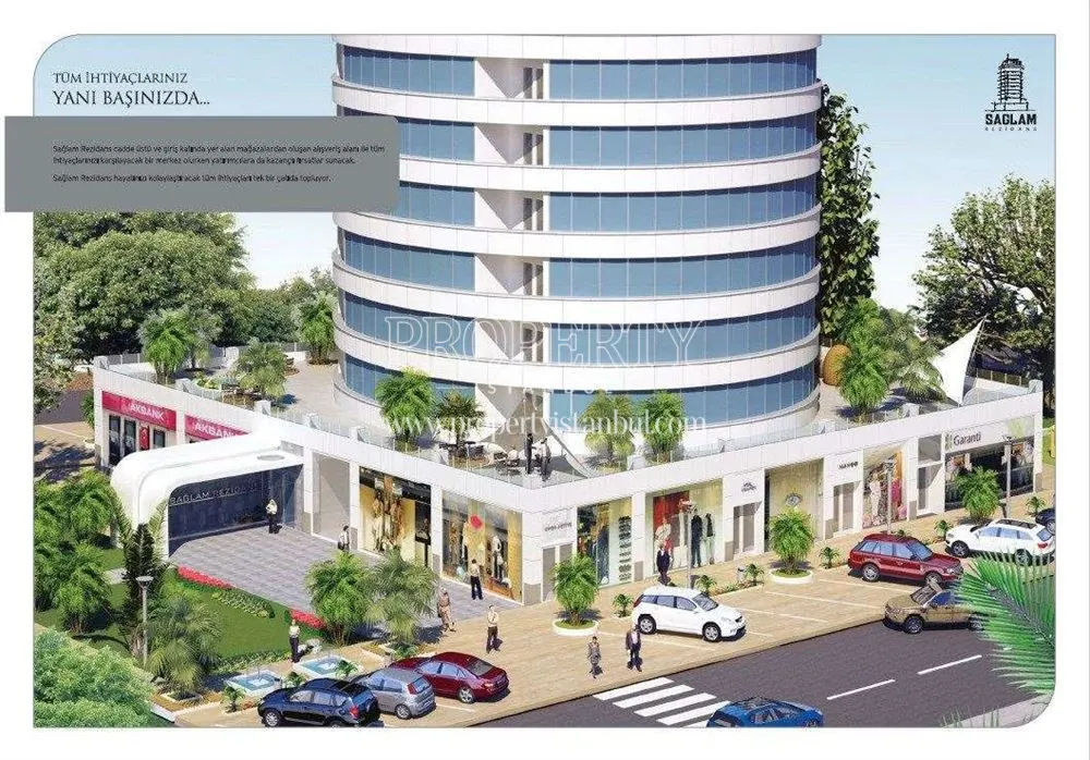 Saglam Rezidans shopping center under the building