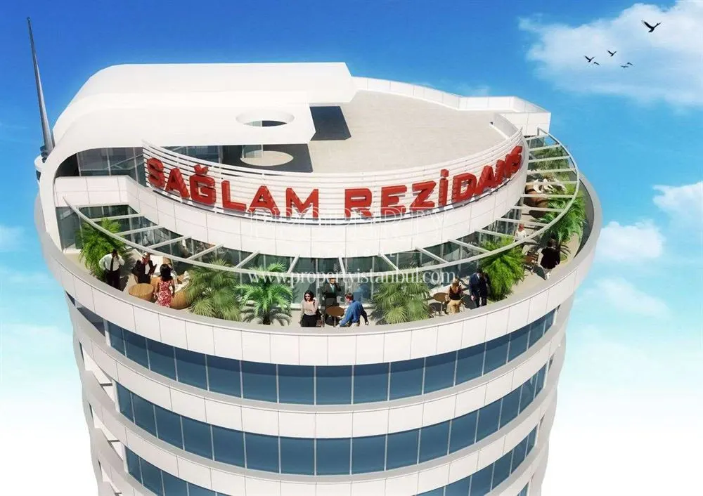 The terrace of the Saglam Rezidans building