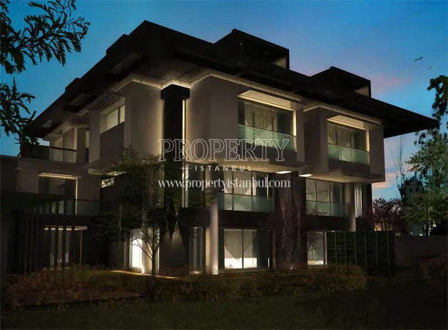 One of the villas in Seba Vista at night