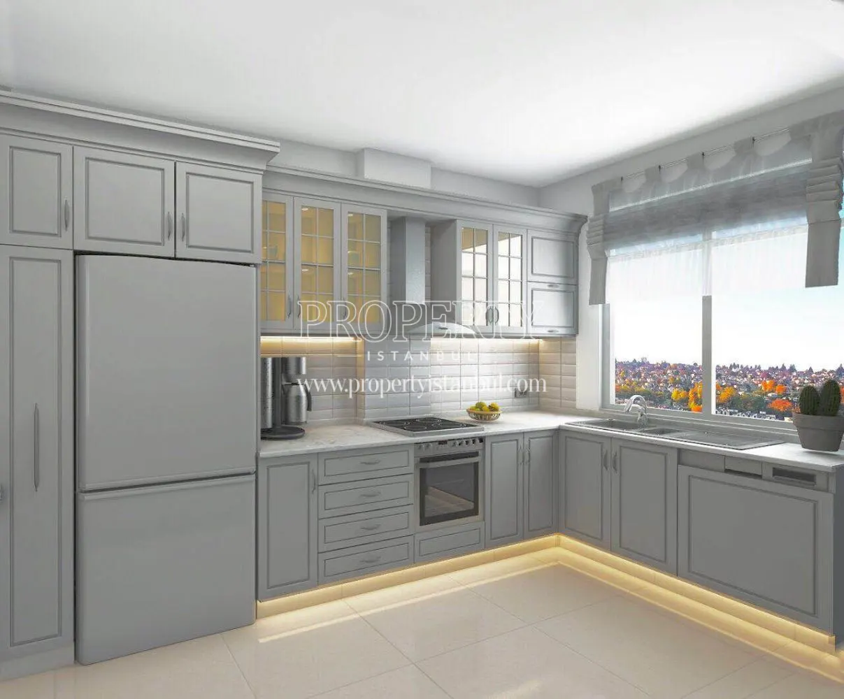 A kitchen in Sunpark Evleri