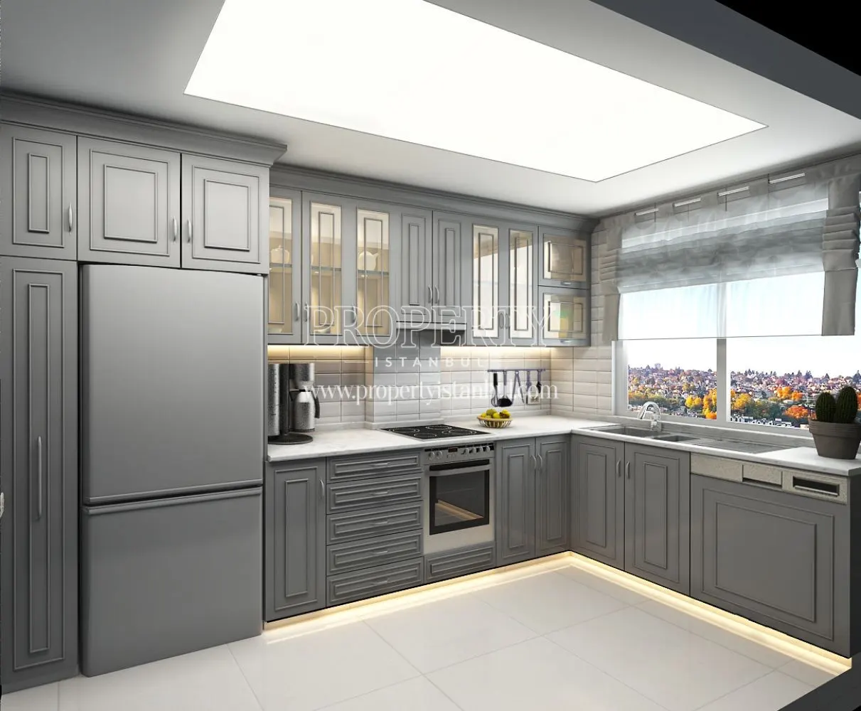 A kitchen in Sunpark Evleri