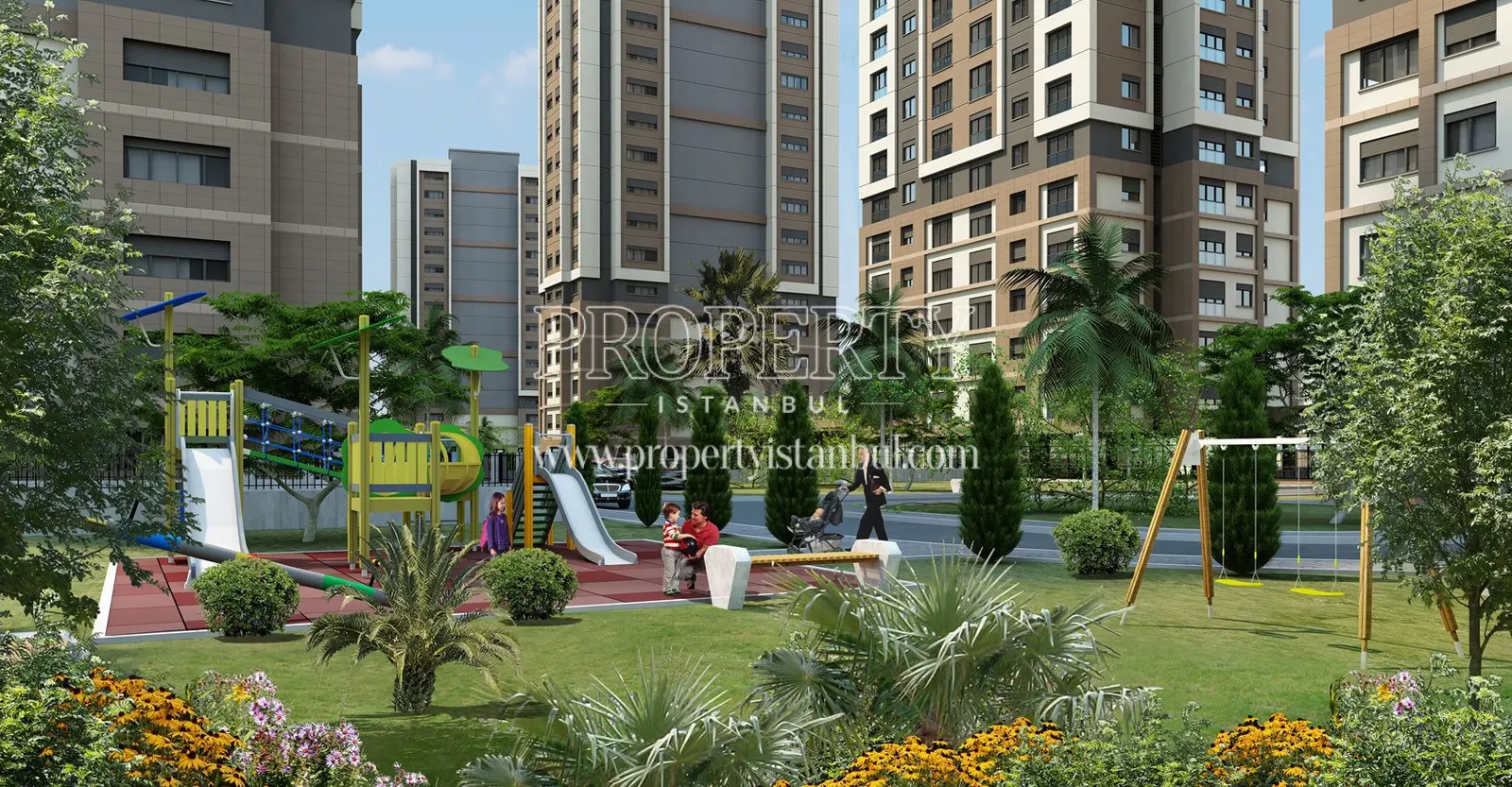 The playground for children in the Yucel Park project