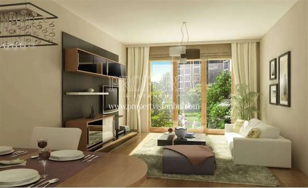 The living room of Aktan Terrace Suadiye