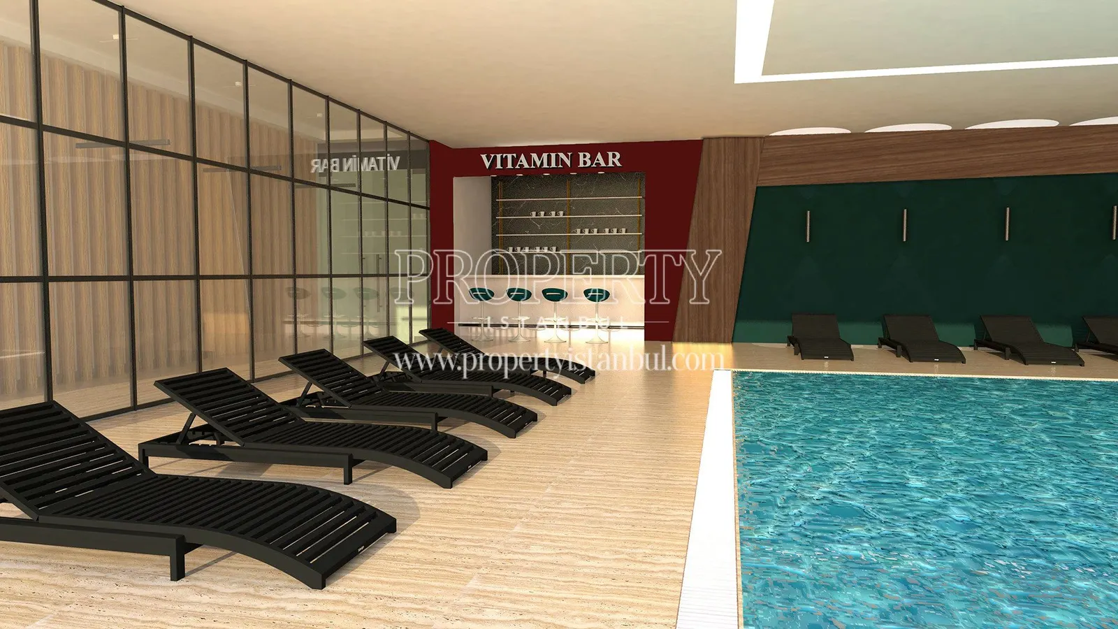 Indoor swimming pool in Trio Garden