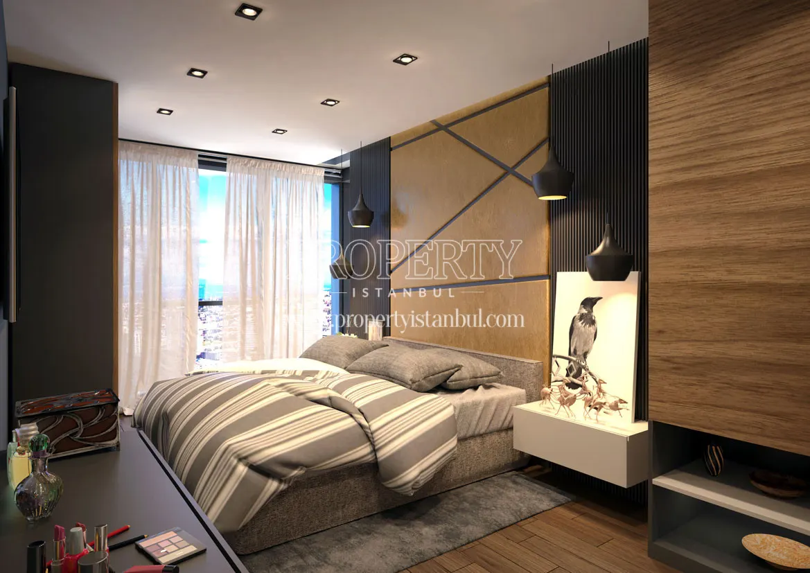 One of the bedrooms in Net Levent