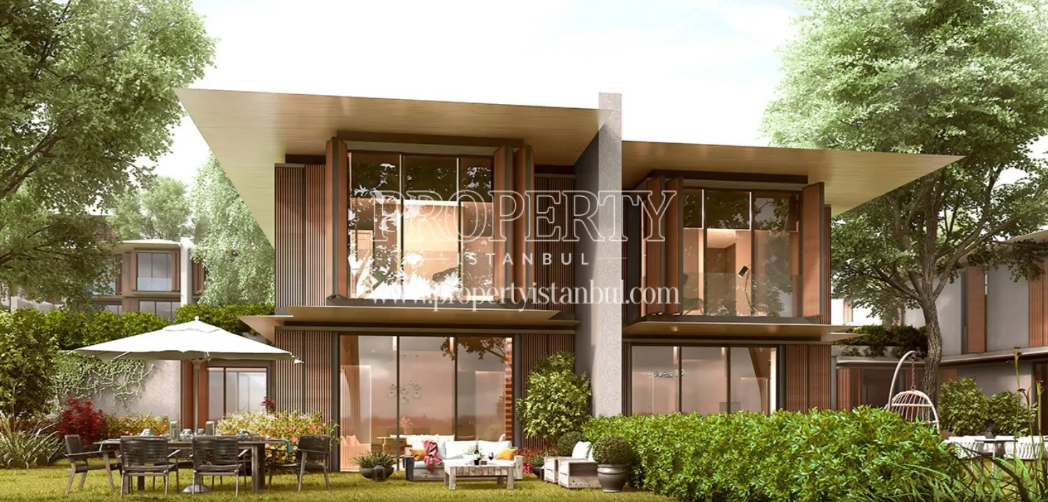 Modern-design twin villas in Dusler Vadisi Riva
