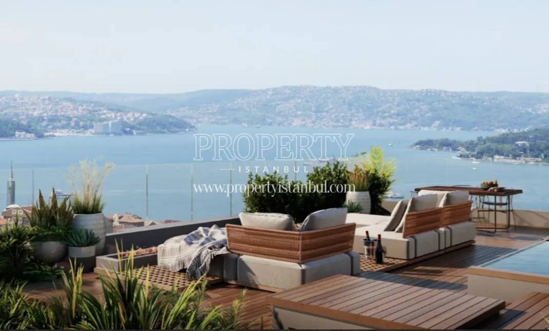 Bosphorus view from the viewing terrace in Verra Suites