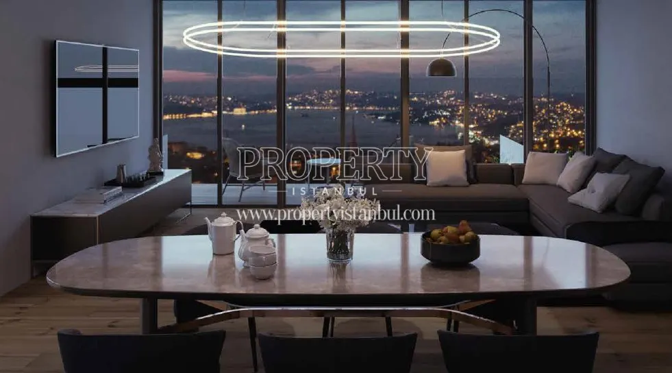 The Bosphorus view from one of the living rooms in Verra Suites
