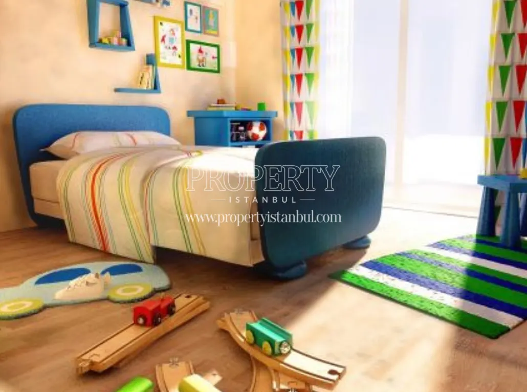 Colorful bedroom for kids in Olcay Point Residence
