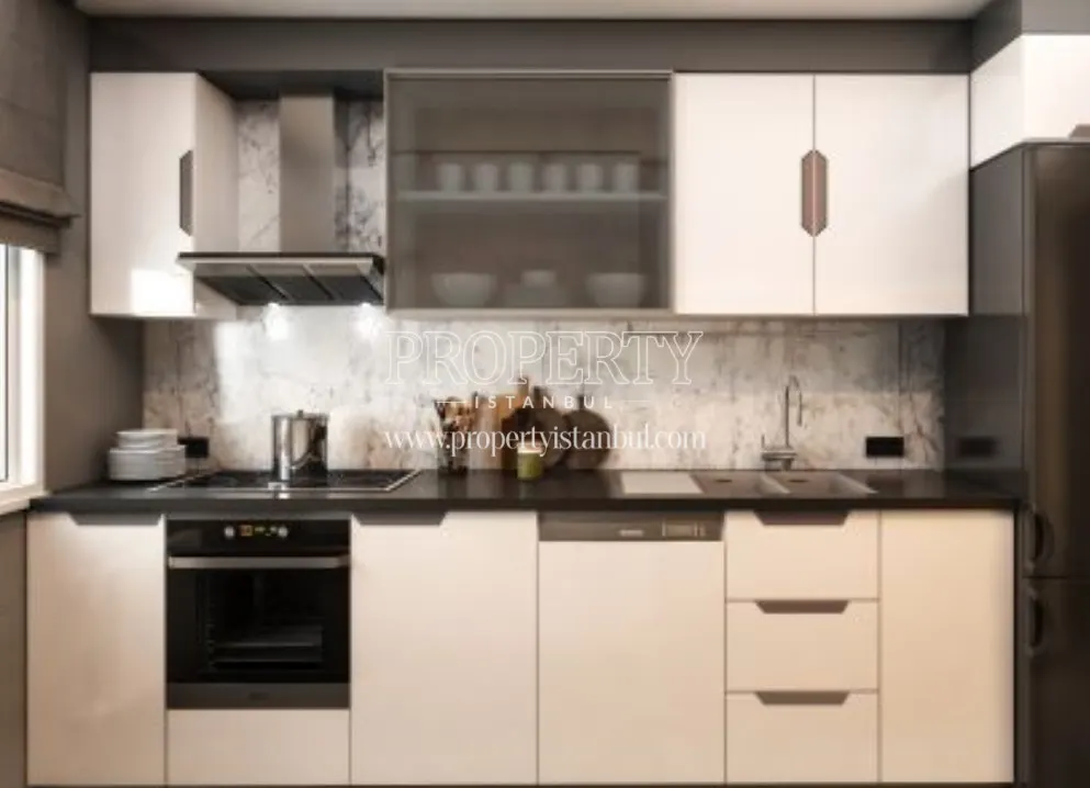 Small kitchen in Olcay Point Residence